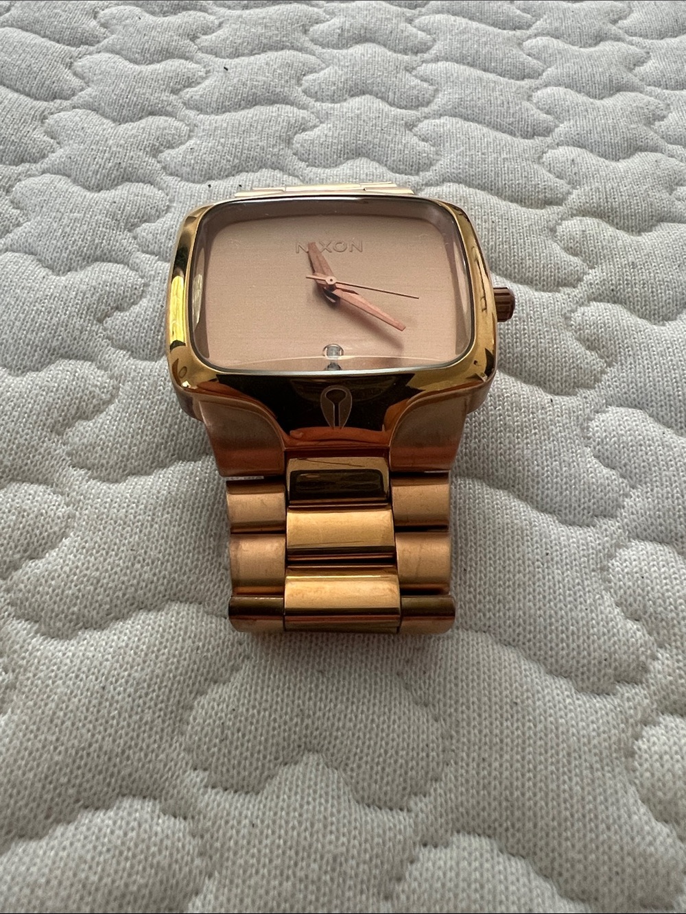 Nixon Rose Gold Square-Faced Stainless Steel Watch - Picture 2 of 7
